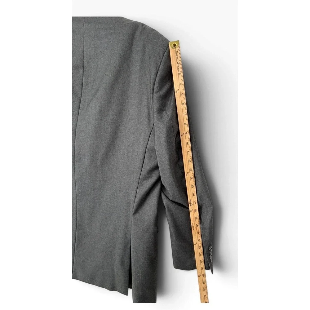 Angelo Rossi Suit Set Mens 44R 38W Charcoal Grey 2-Piece Micro-Tech